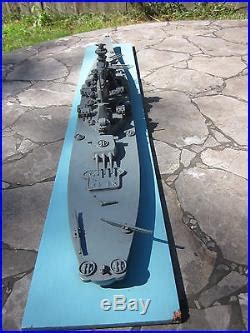 WWII FRAMBURG 1945 USN METAL RECOGNITION SHIP MODEL IOWA CLASS 